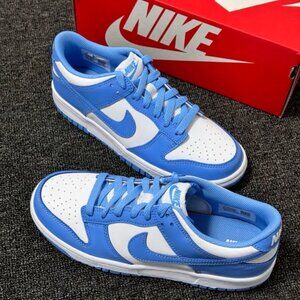 Nike Dunk Low-Top Blue & White Sneakers for Women